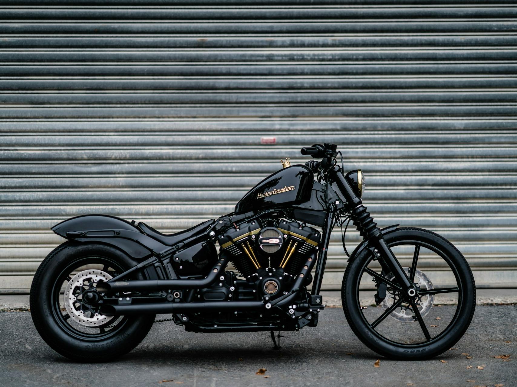 black motorcycle